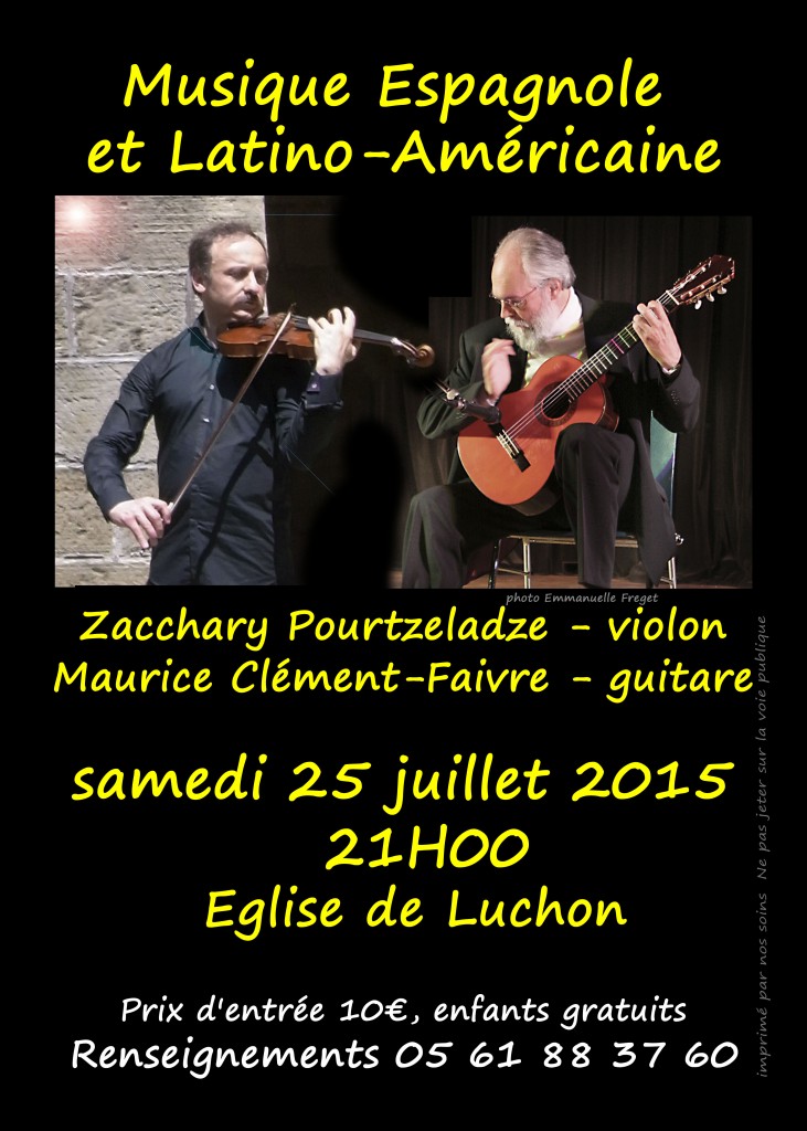 Maurice Clément-Faivre - Zaza Pourtzeladze en concert à Luchon